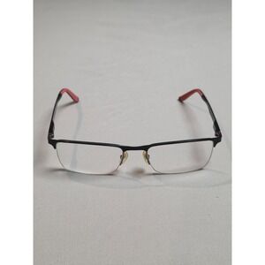Carrera Eyeglasses Men 140 Black Red CA8810 Semi Rimless Rectangular Frames